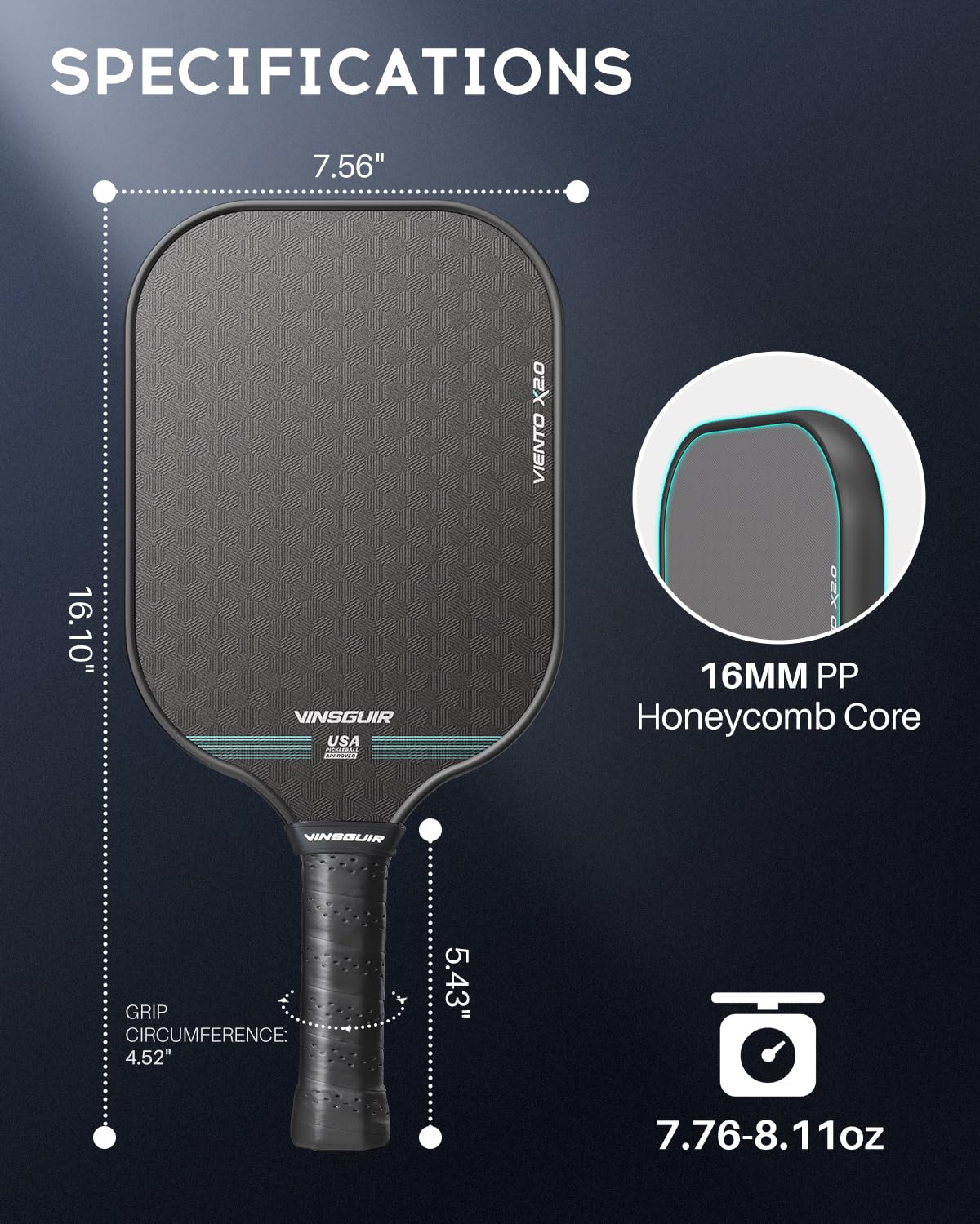 ピックルボール パドル WINPICK 亜麻ファイバ 16mm SIXZERO Black Diamond Power 16mm JMV Pro Edition ピックル